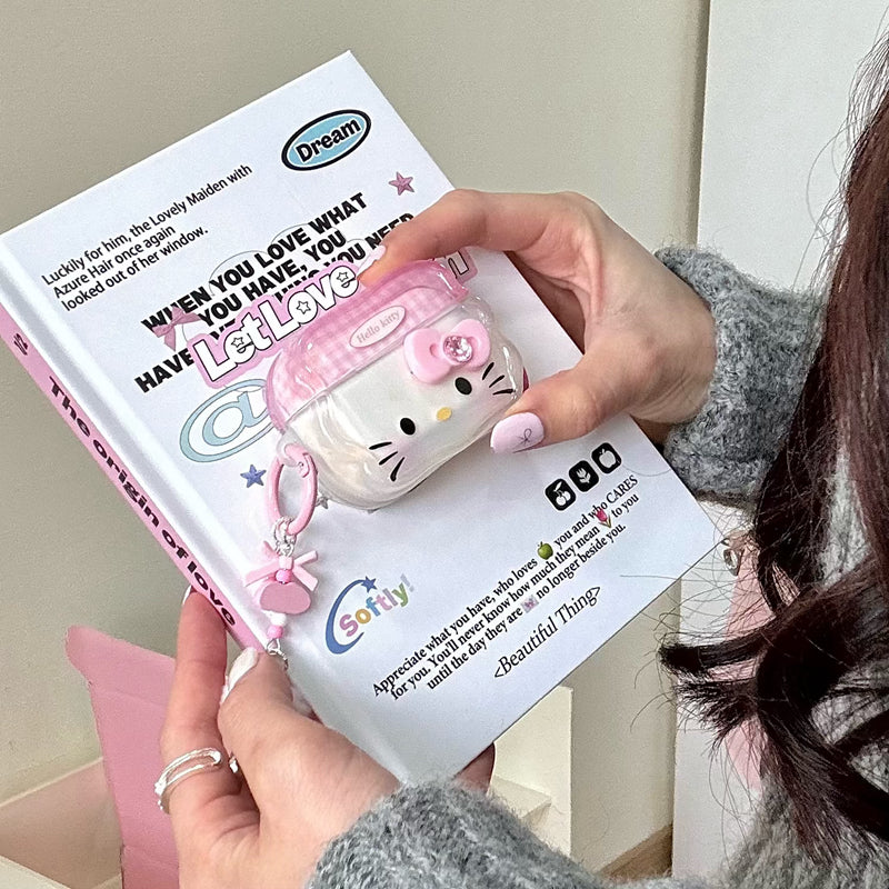 cute bow kawaii airpods case