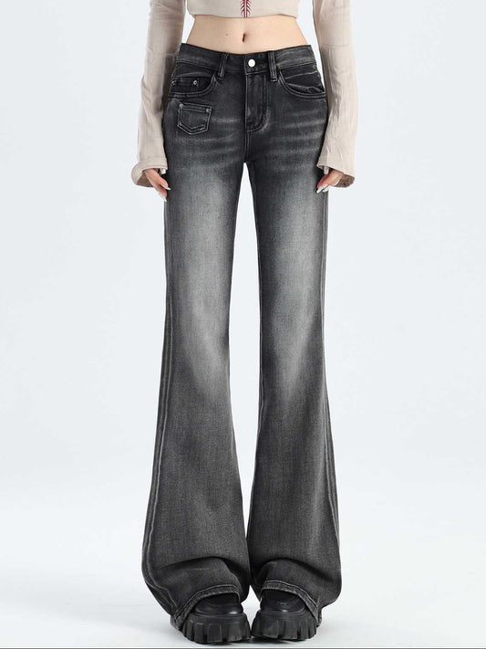 Coquette Dark Washed Crease Bootcut Jeans