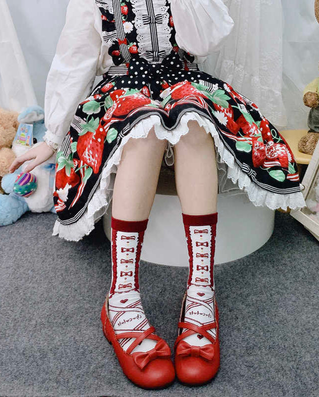 Strawberry Lolita Cute Socks