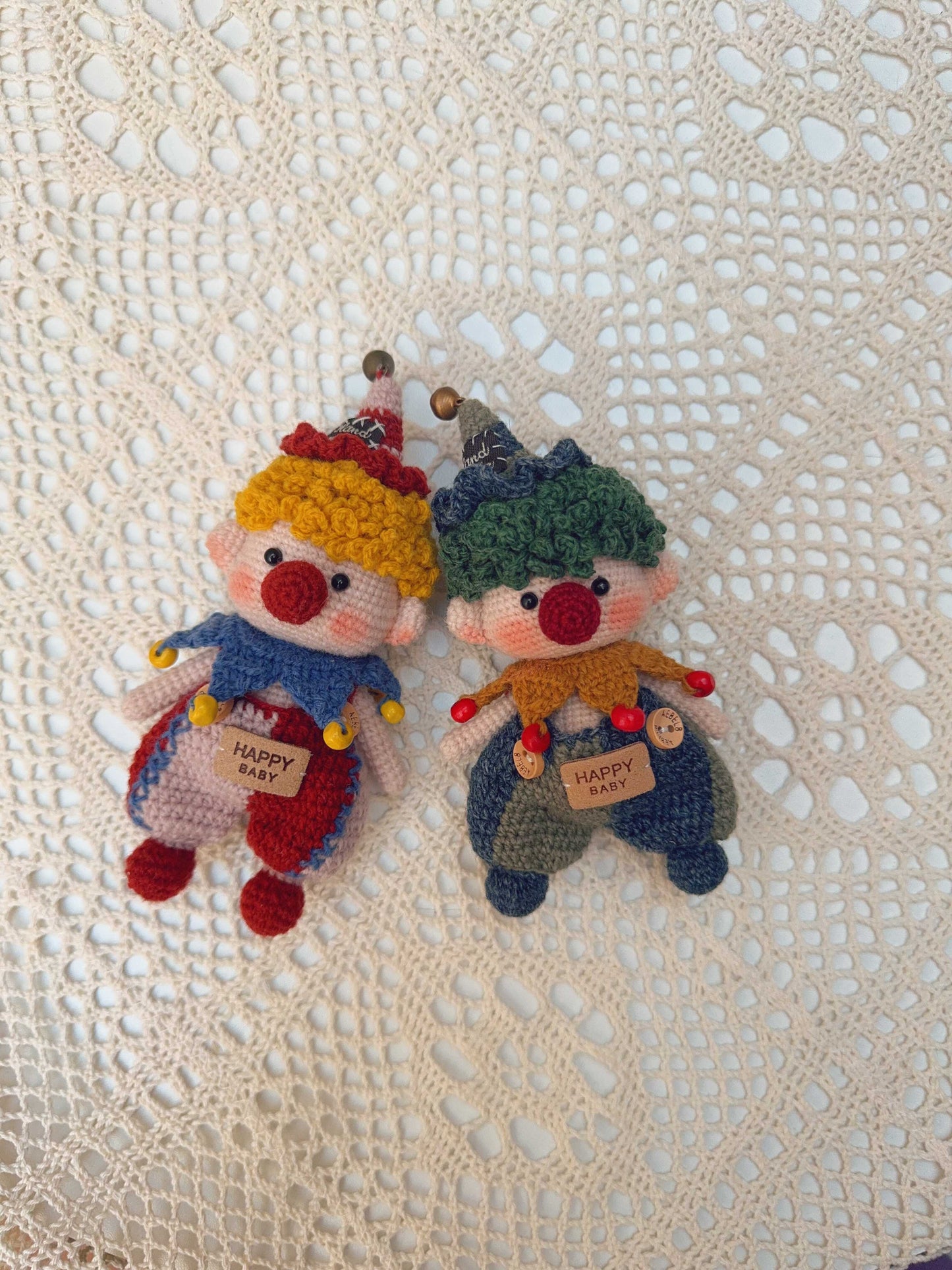 diy woolen Retro clown doll