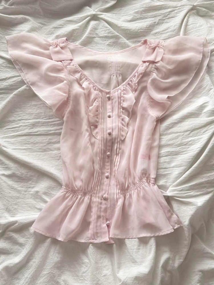 Mesh Pink Shirt