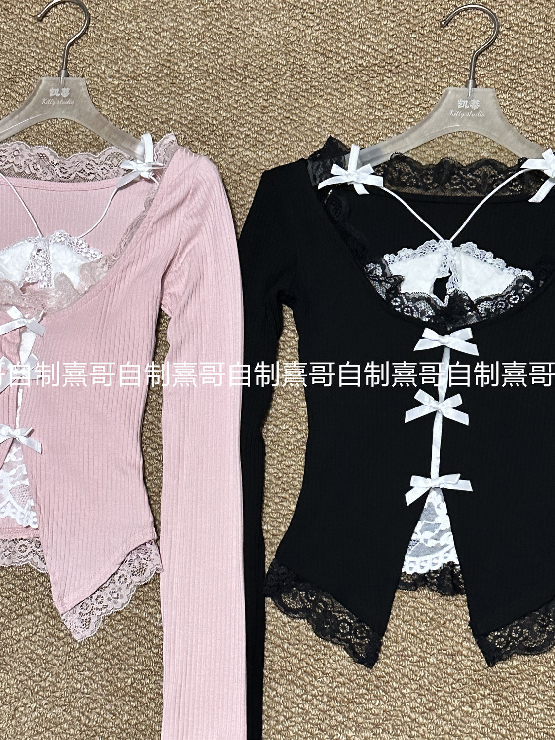 lace bow kawaii cardigan