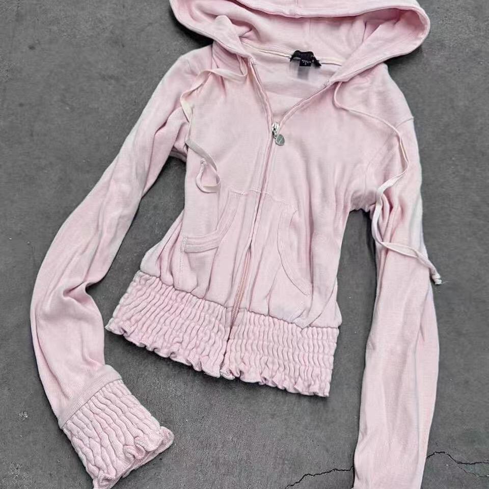 coquette zip-up sweatshirt suit