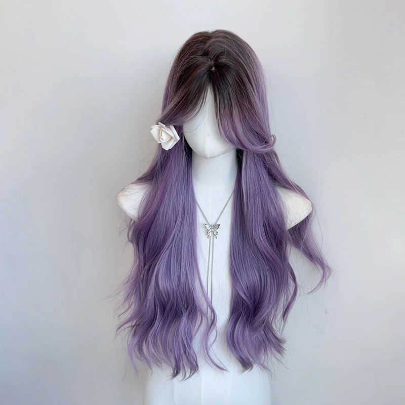 Paris Gradient Purple Curly Wig