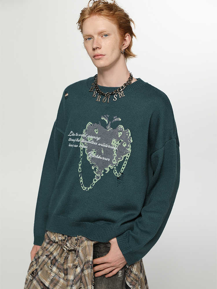 Fairy Grunge Love Loose Sweater