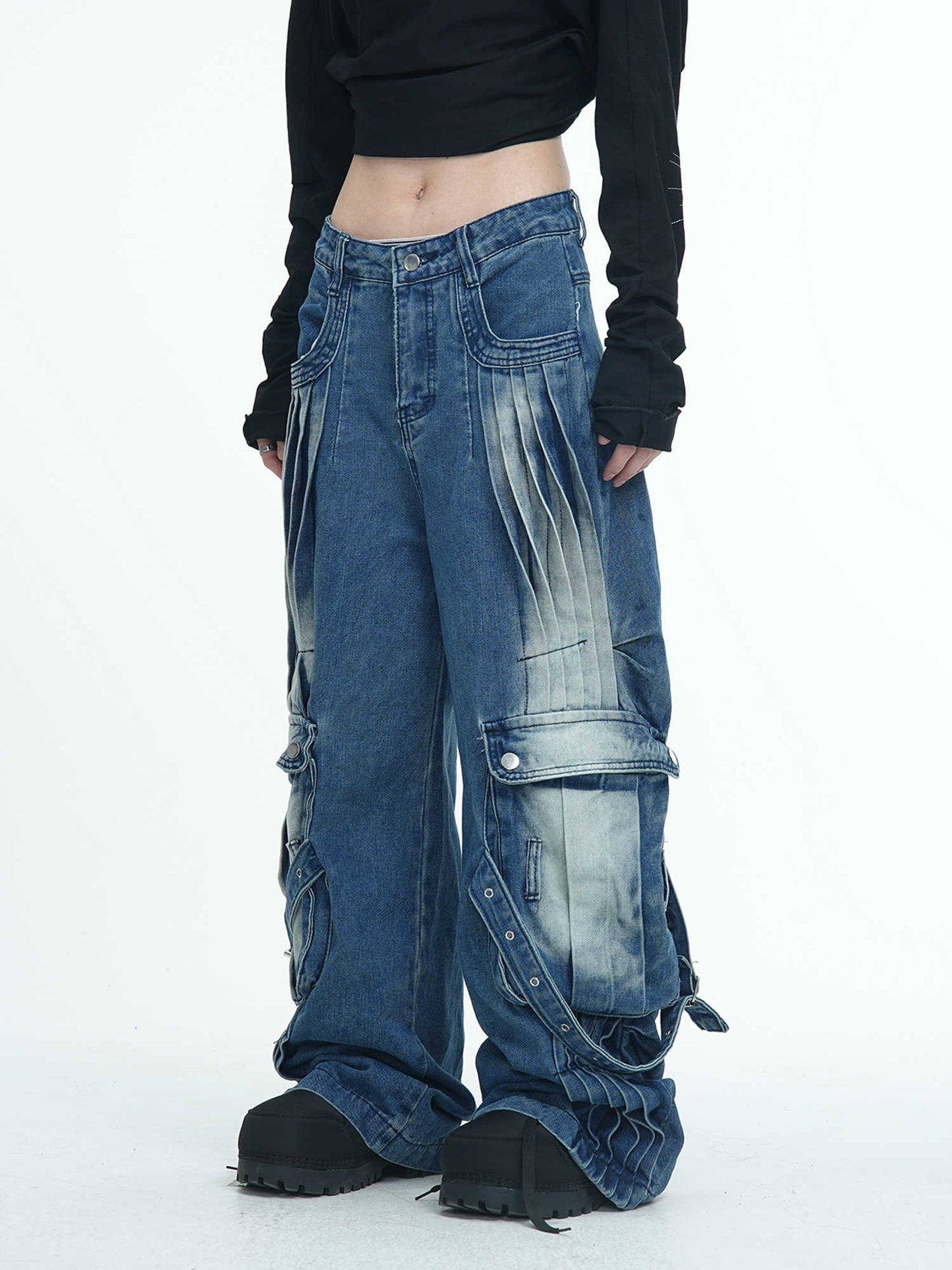 Large Pockets Y2K Baggy Jeans