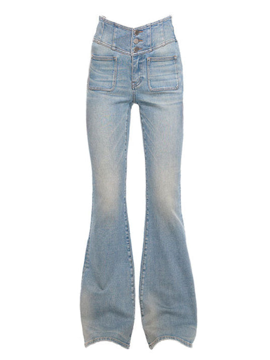 Coquette Washed Slim Fit Flared Jeans