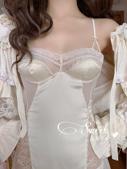 French Lace Suspender Nightgown