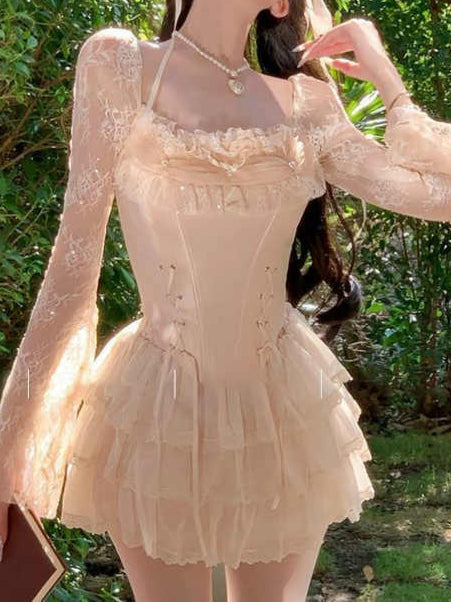 Lace Corset Two-piece Set