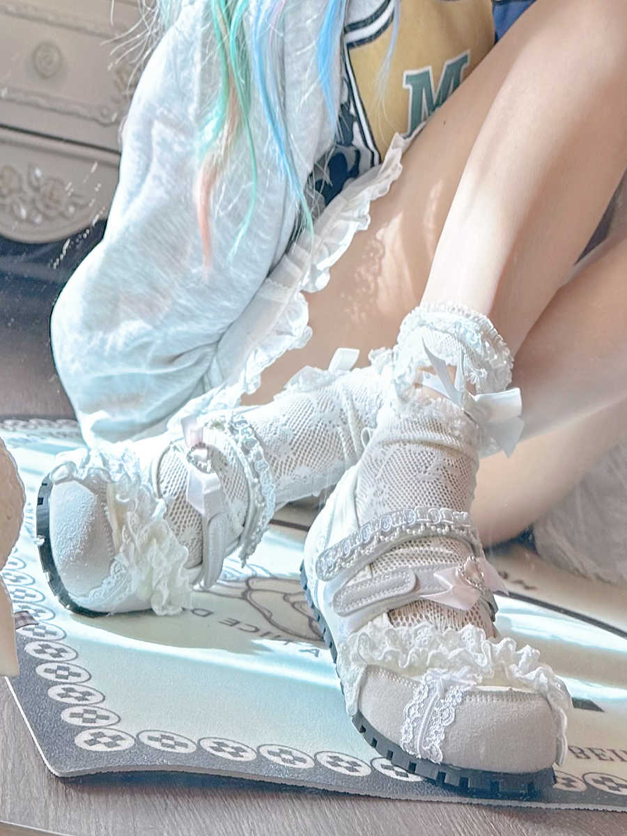 French Lace Ballet Shoes