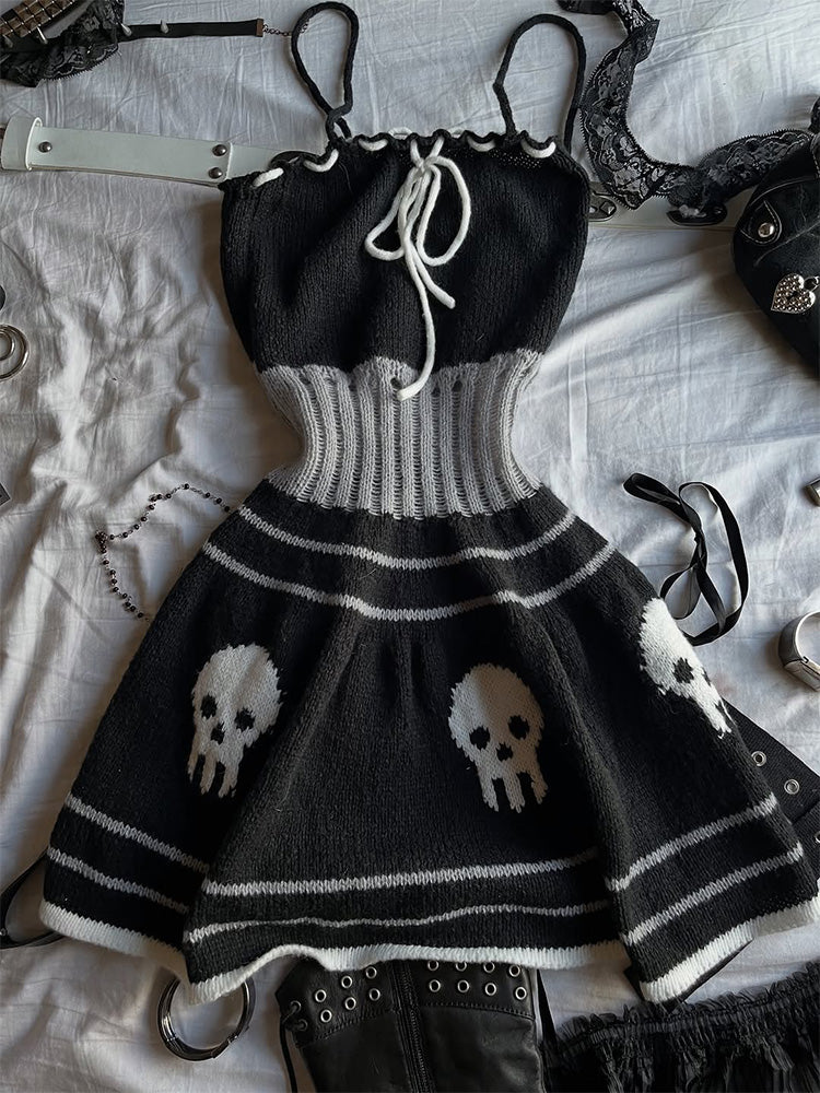 retro goth knitted dress