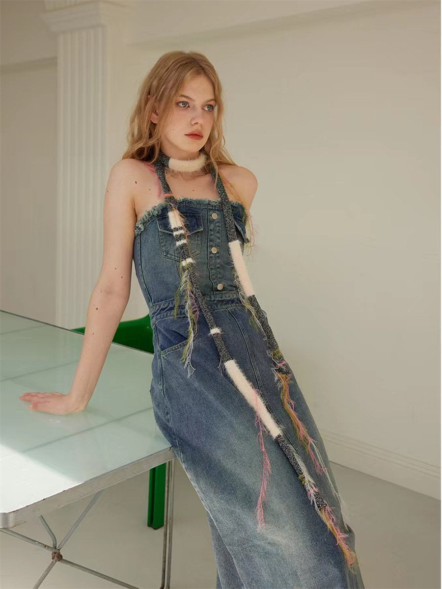 y2k vintage slim scarf