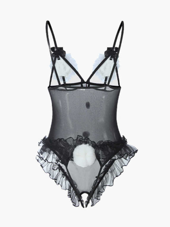 Black Mesh Bunny Lingerie
