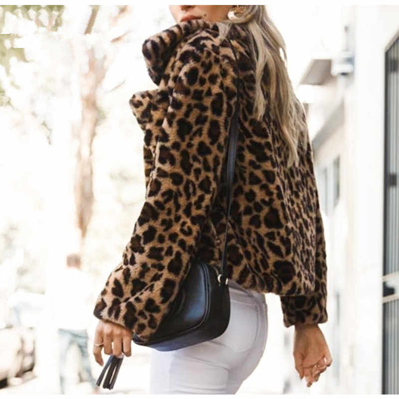 Retro Leopard Faux Fur Jacket