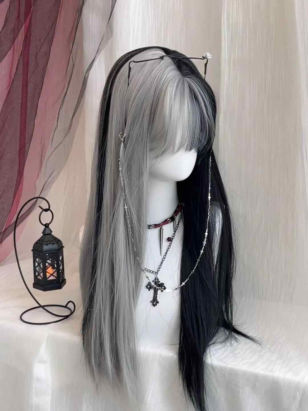 Halloween Black&White Wig