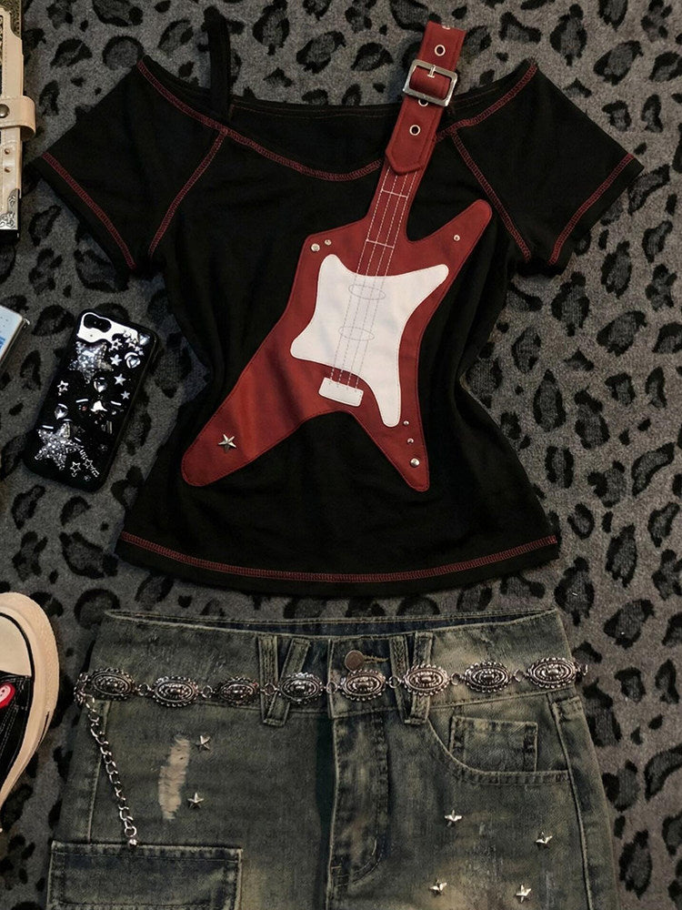 punk guitar shirt