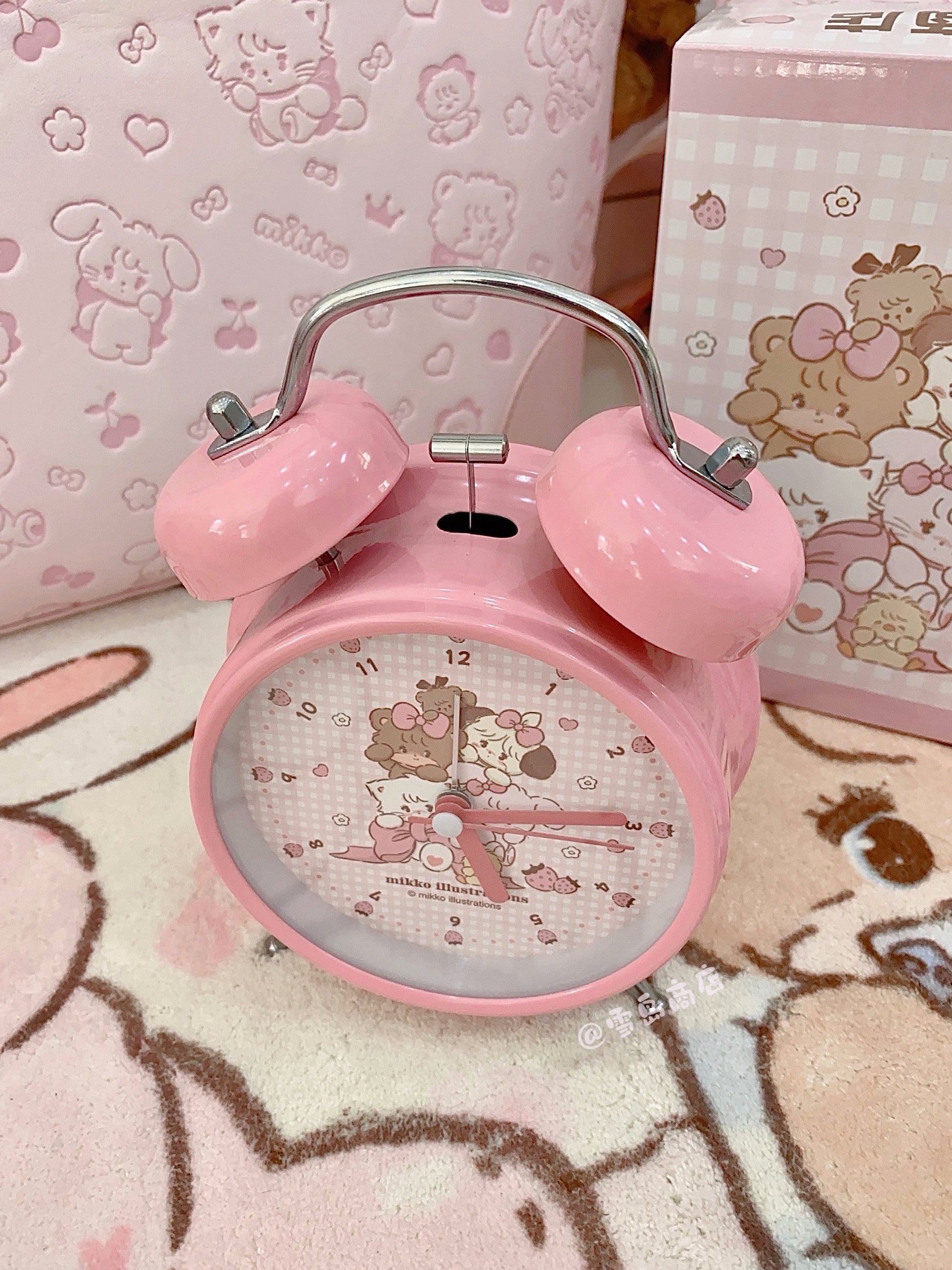 kawaii pink alarm clock