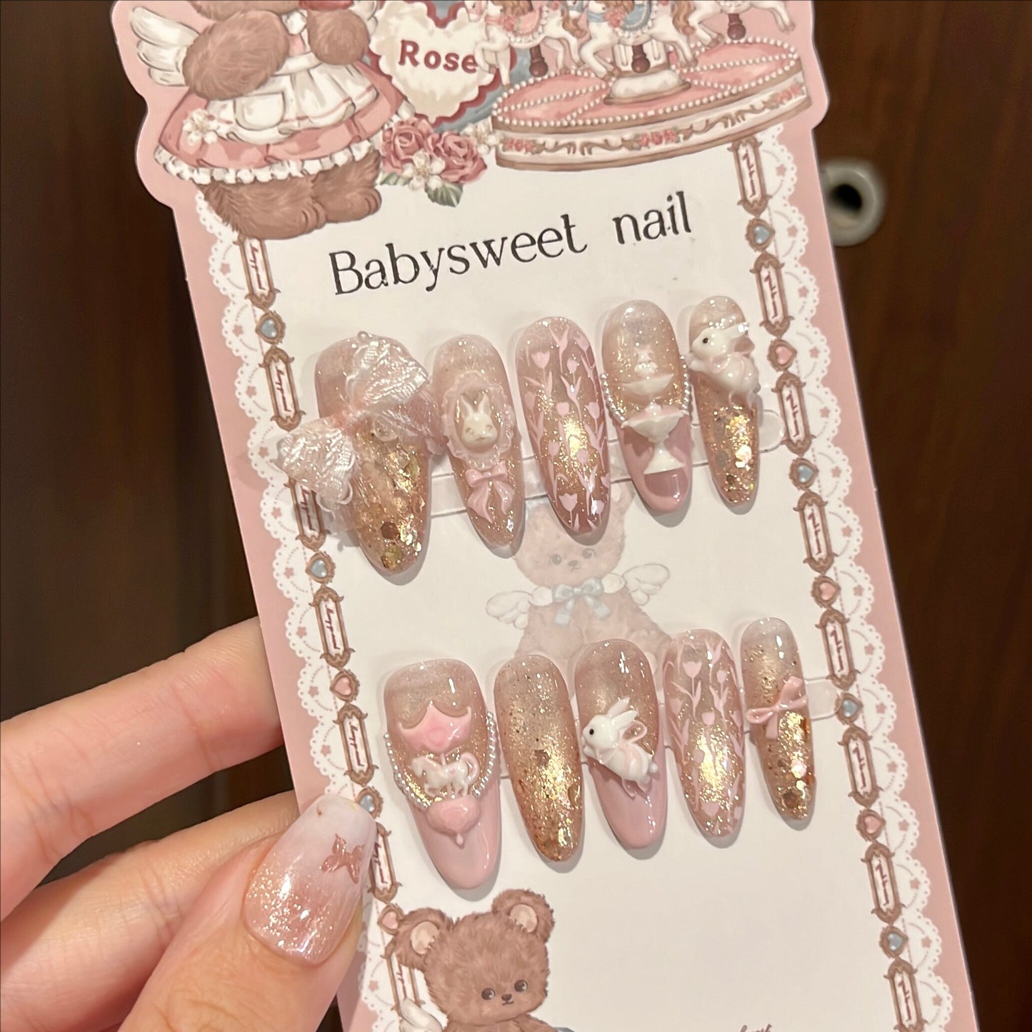 sweet rabbit doll nails