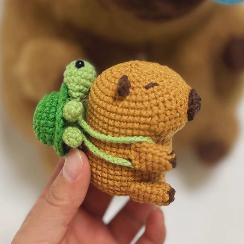 diy wool cute mini Capibara keychains