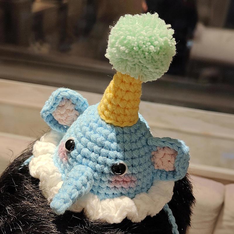 diy crochet birthday hat material package kit