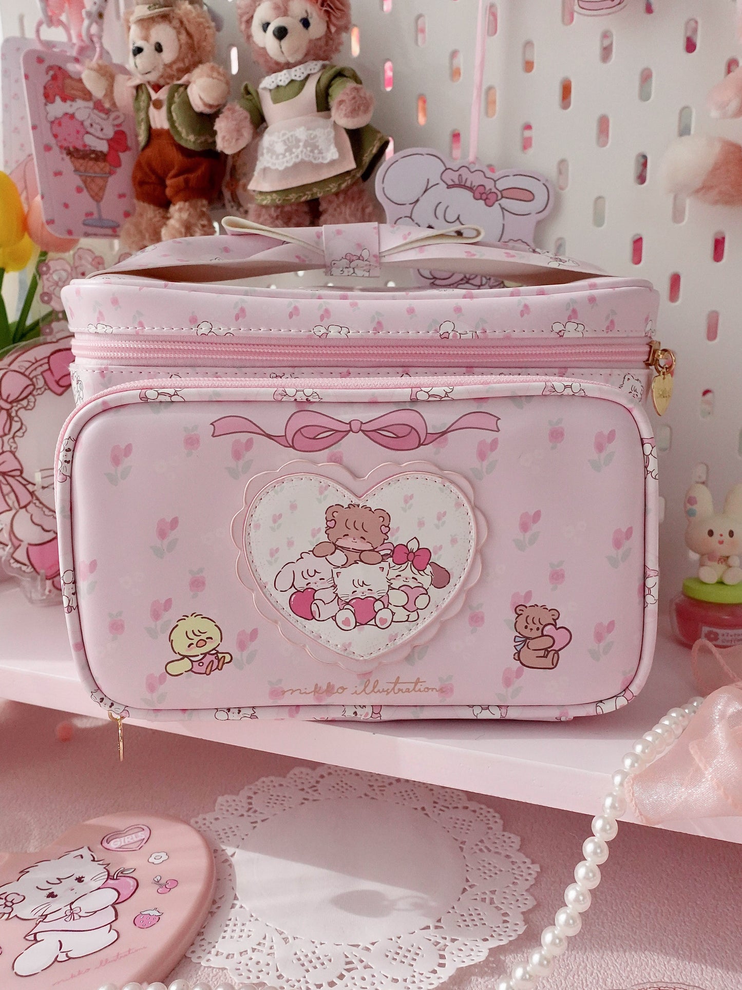 cute mikko large-capacity portable cosmetic bag