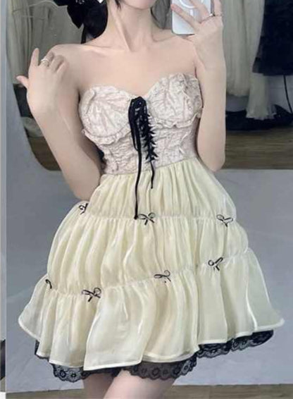 Dark Coquette Tulle Bows Dress