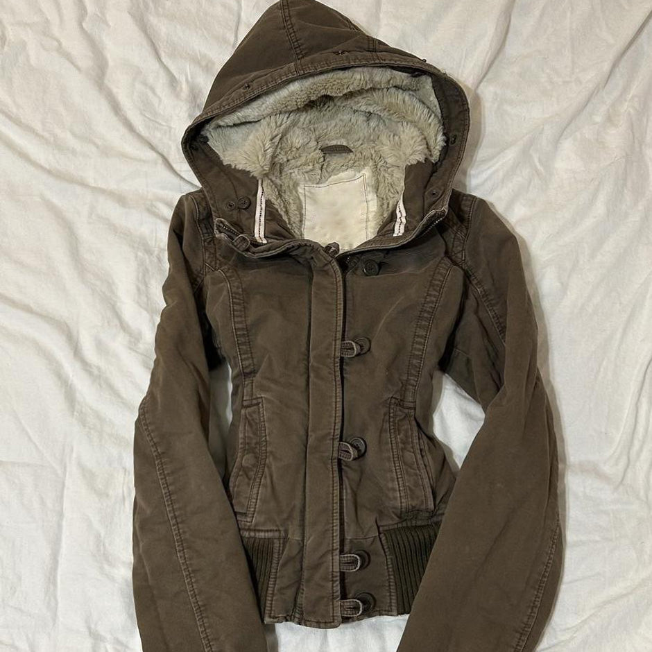 y2k retro brown jacket