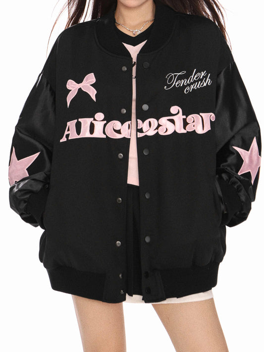 Y2K Butterfly Embroidered Baseball Jacket