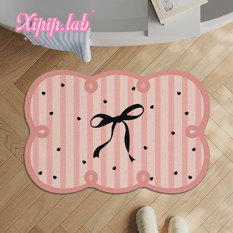 bow bathroom absorbent quick-drying floor mat