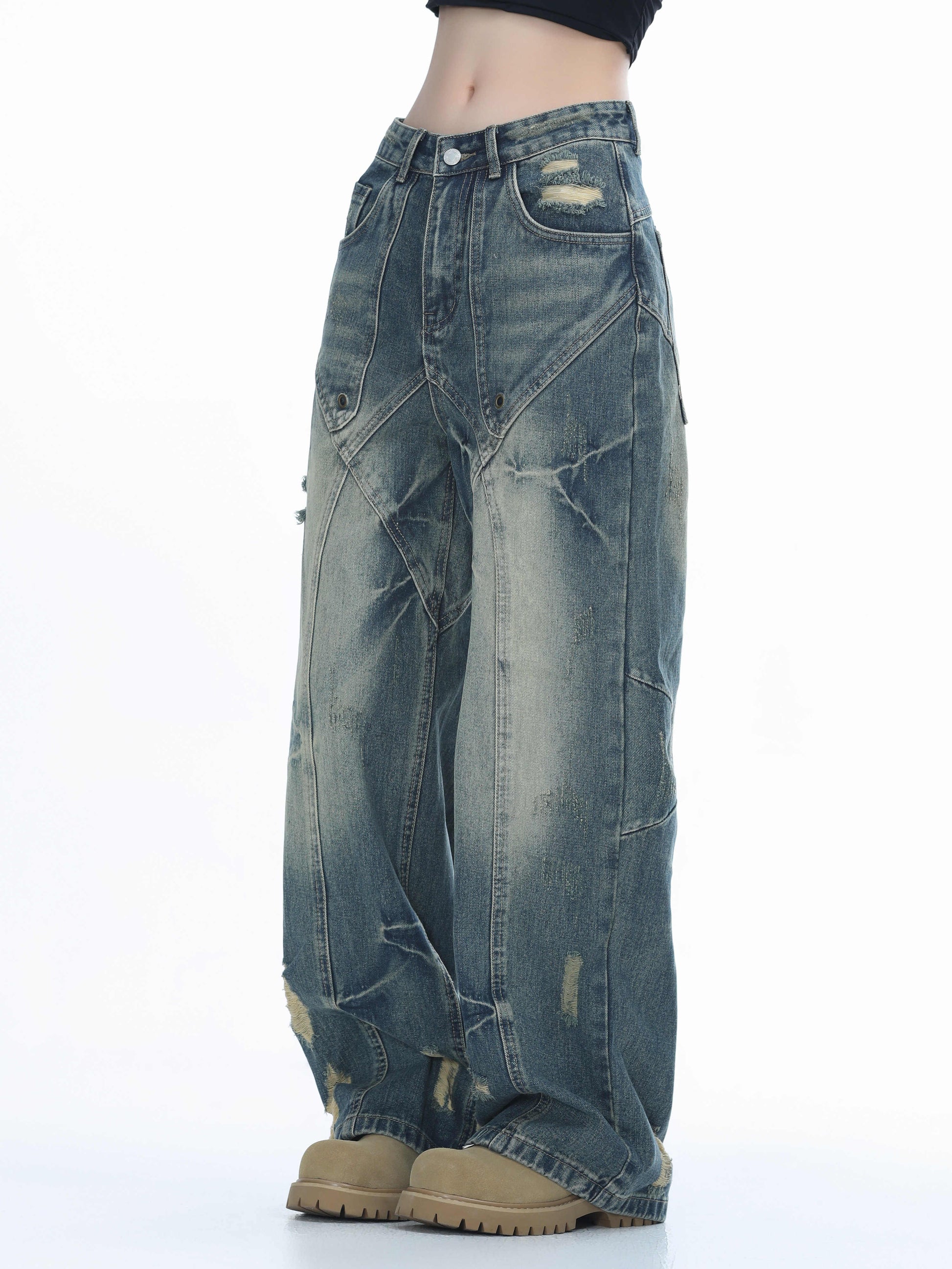 Y2K Distressed Baggy Jeans