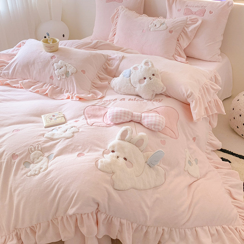 Cute girly bed sheet set of four