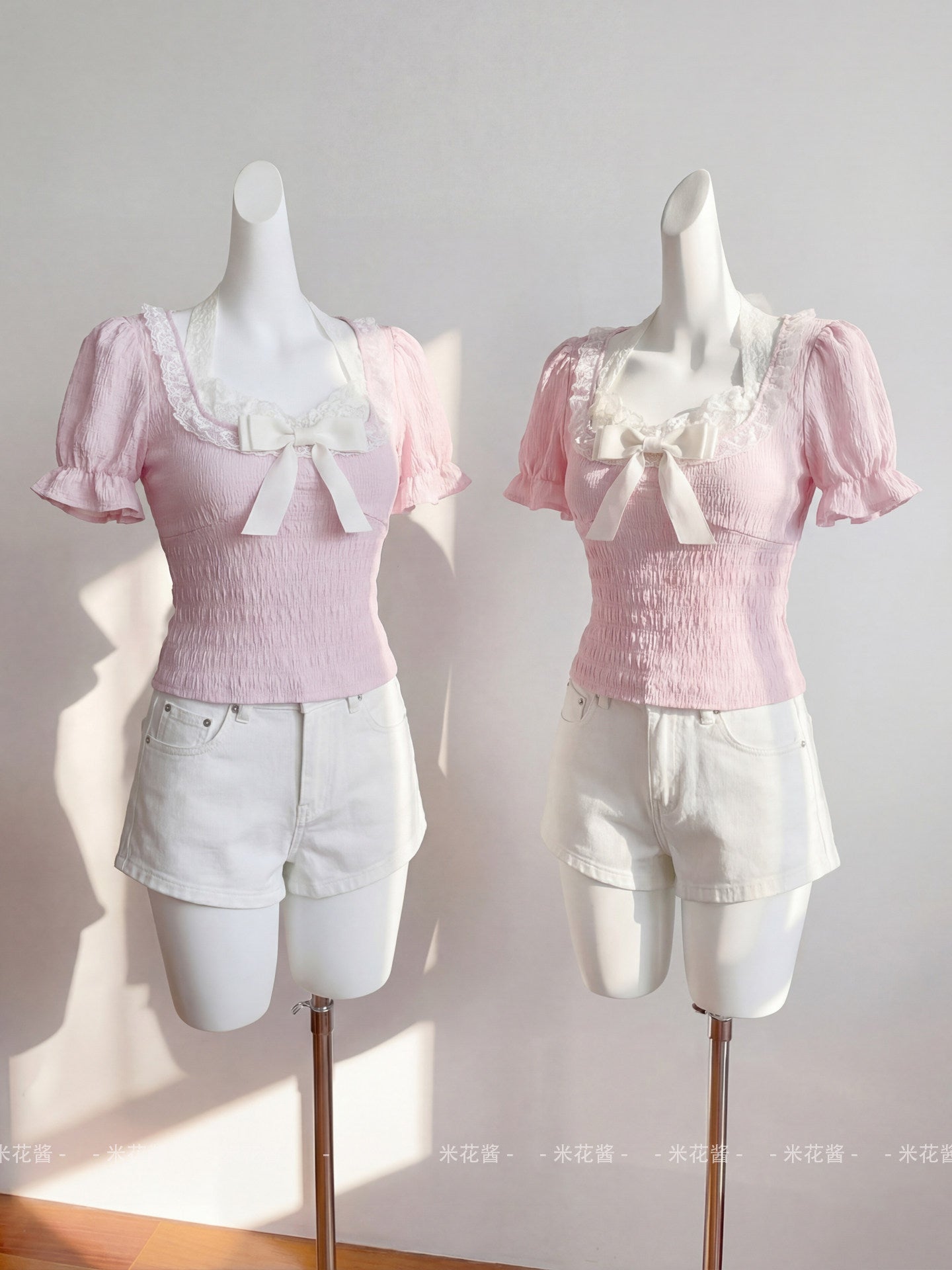 pink coquette bow shirt