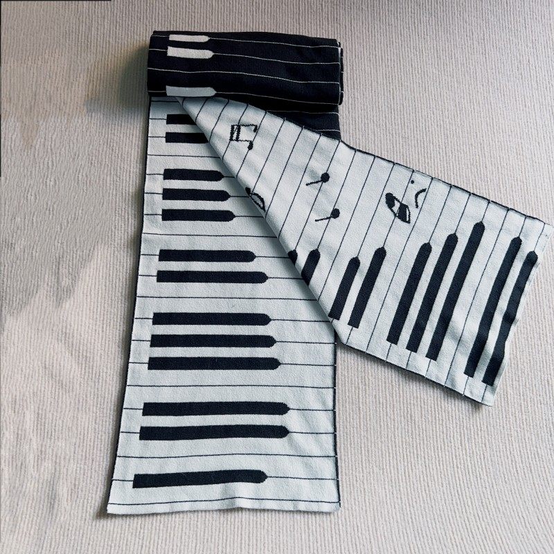 Piano keys scarf