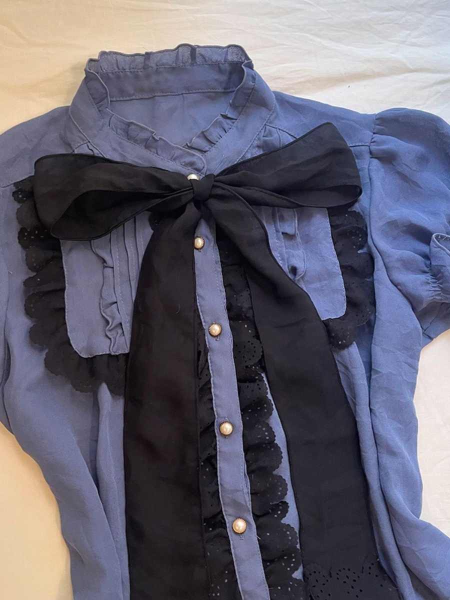 Vintage Purple Bow Shirt