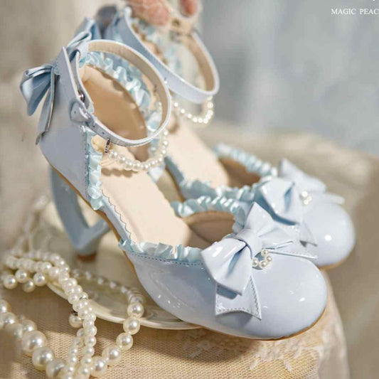 Heart Shape Heels Bow Sandals