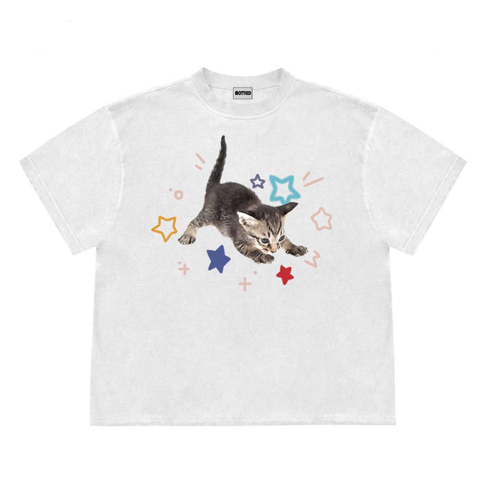 Casual Cute Style Kitty Tee