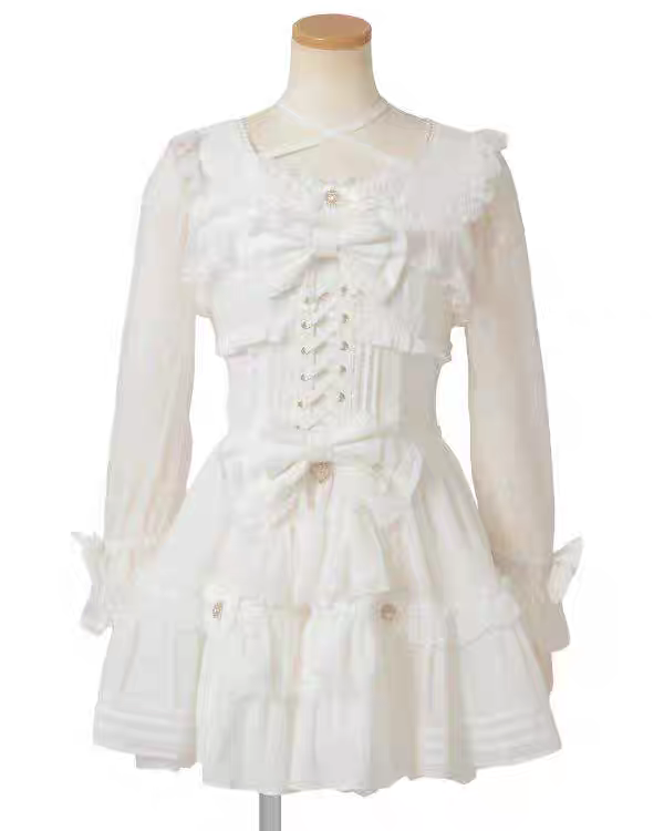 cute Lolita lace splicing dress