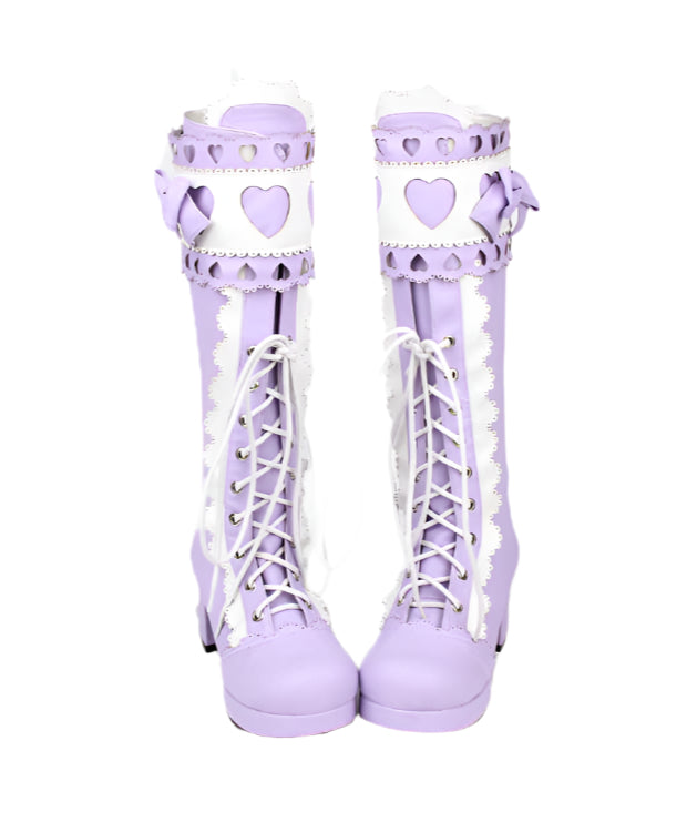 Coquette Bow Love Princess High Boots