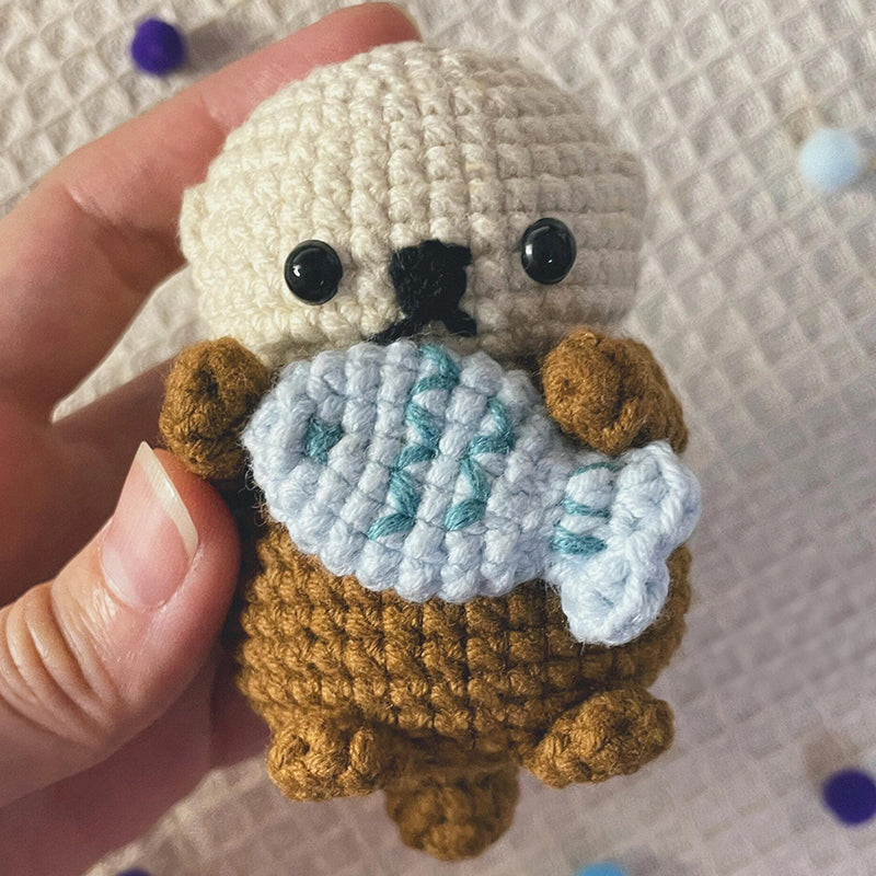 diy wool cute seal bag pendant