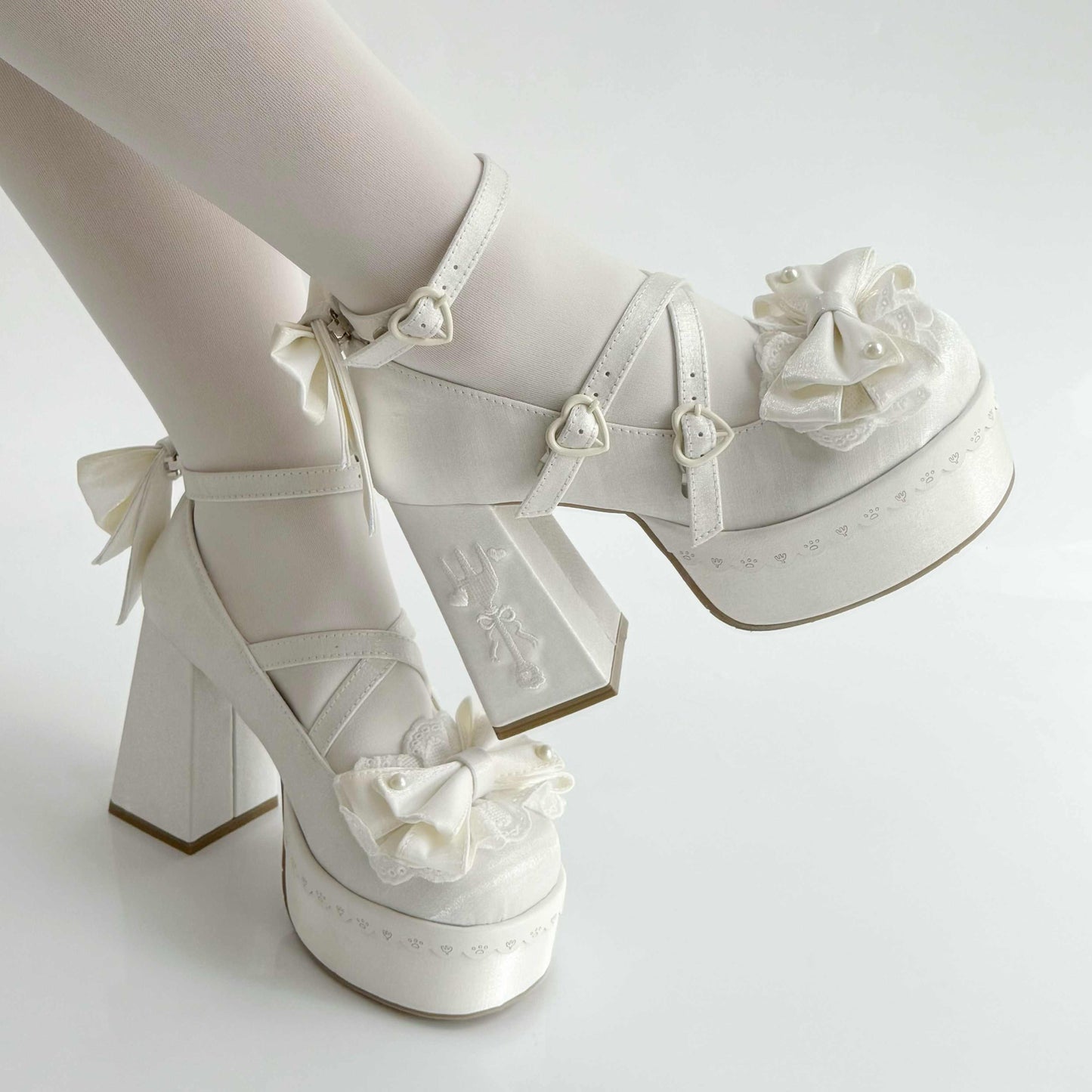 Kawaii Lolita Bows High-heeled Sandals