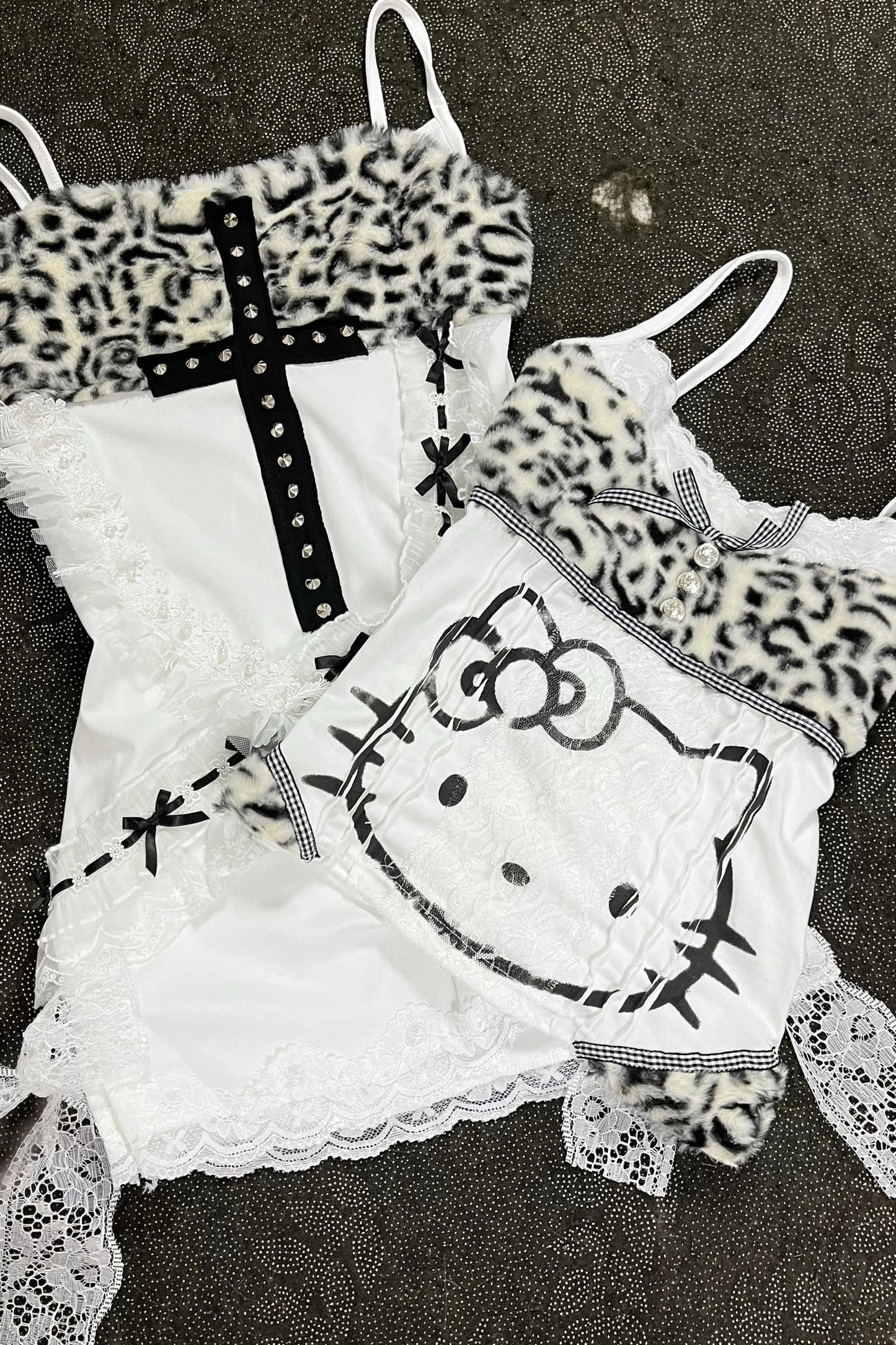 Y2K Leopard Print Furry Top