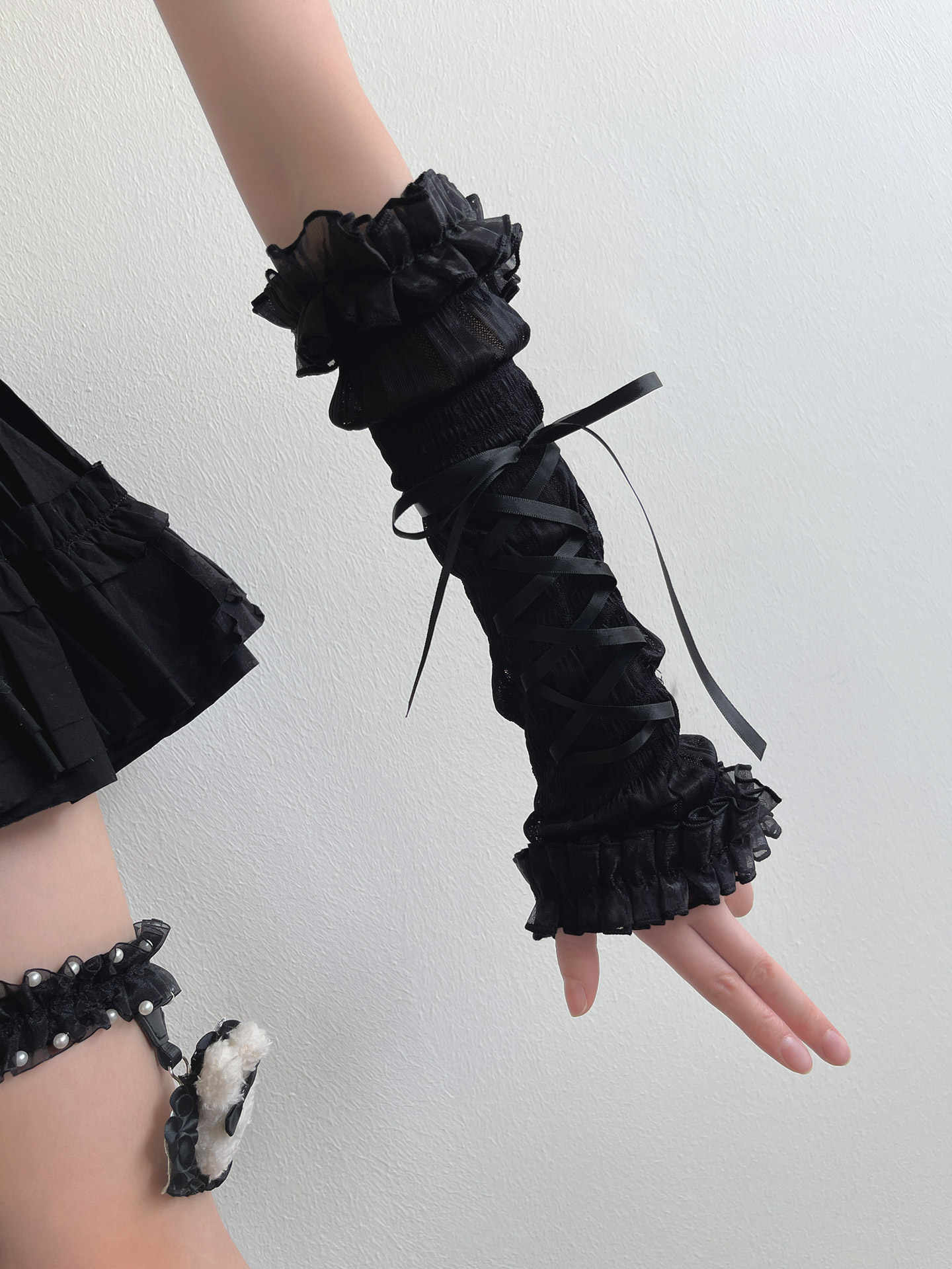 Ballet Strap Mesh Lace Sleeves