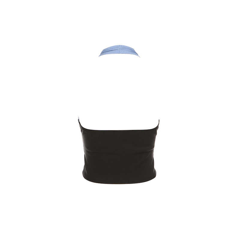 Y2K Aesthetic Halter Neck Crop Top