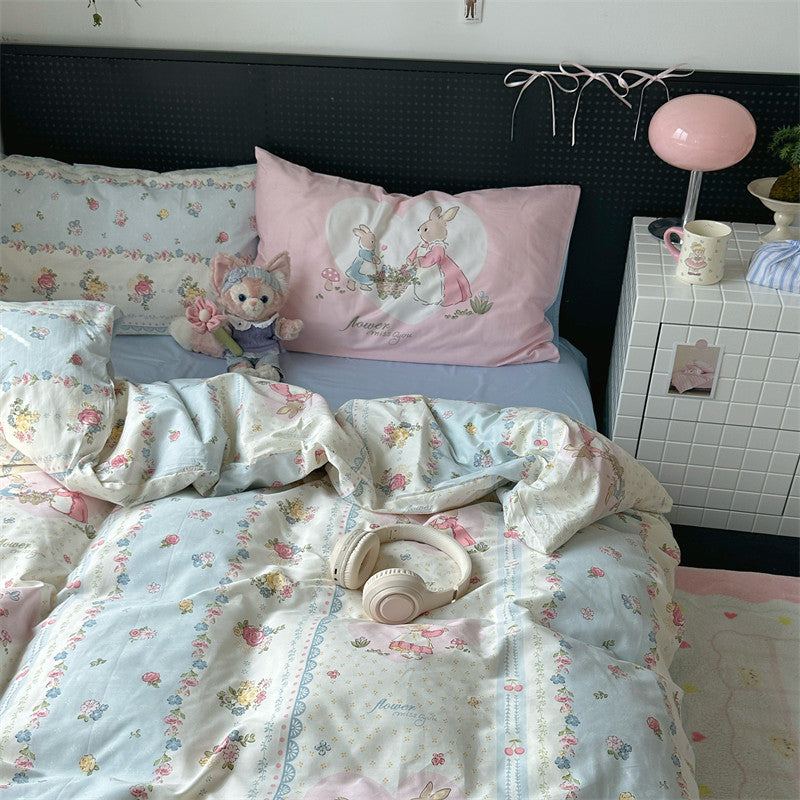cute cotton sheets four-piece set