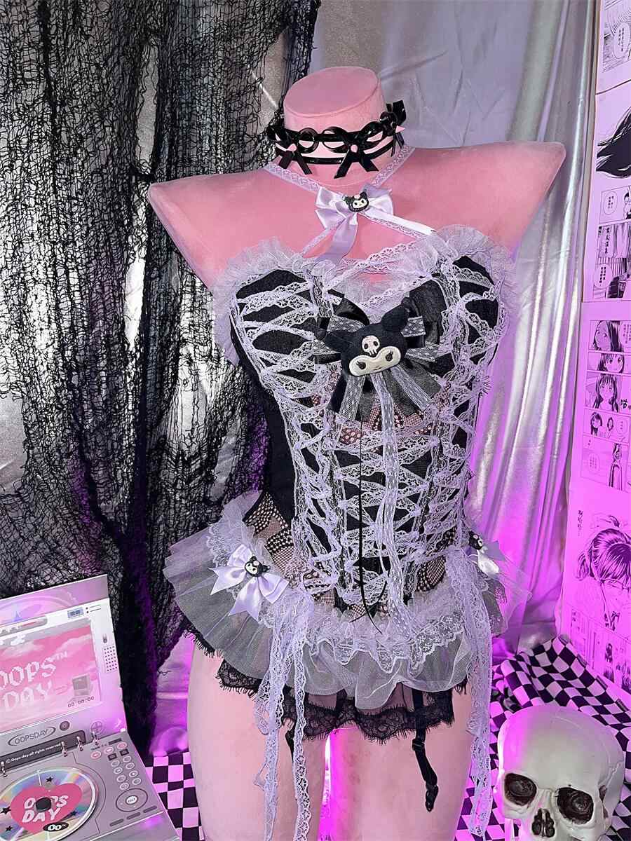 Y2K Goth Lace Corset