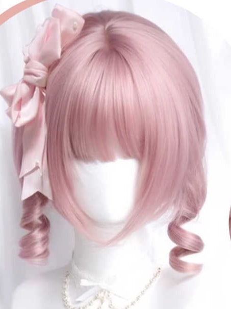 Romantic Lolita Pink Curly Wig
