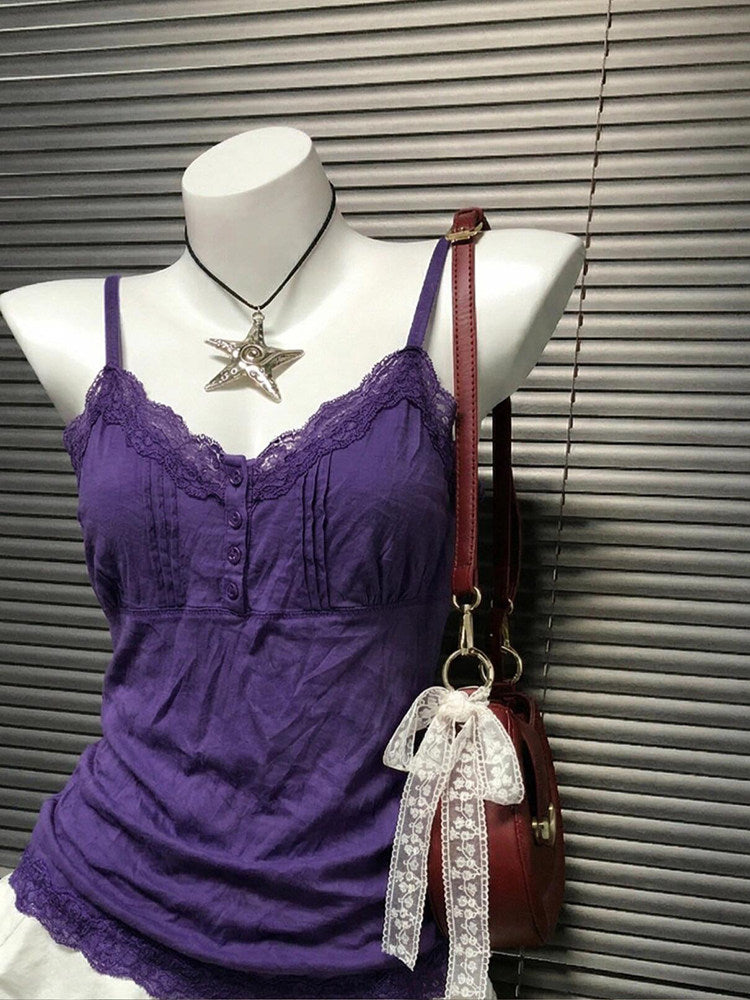 purple lace tank top