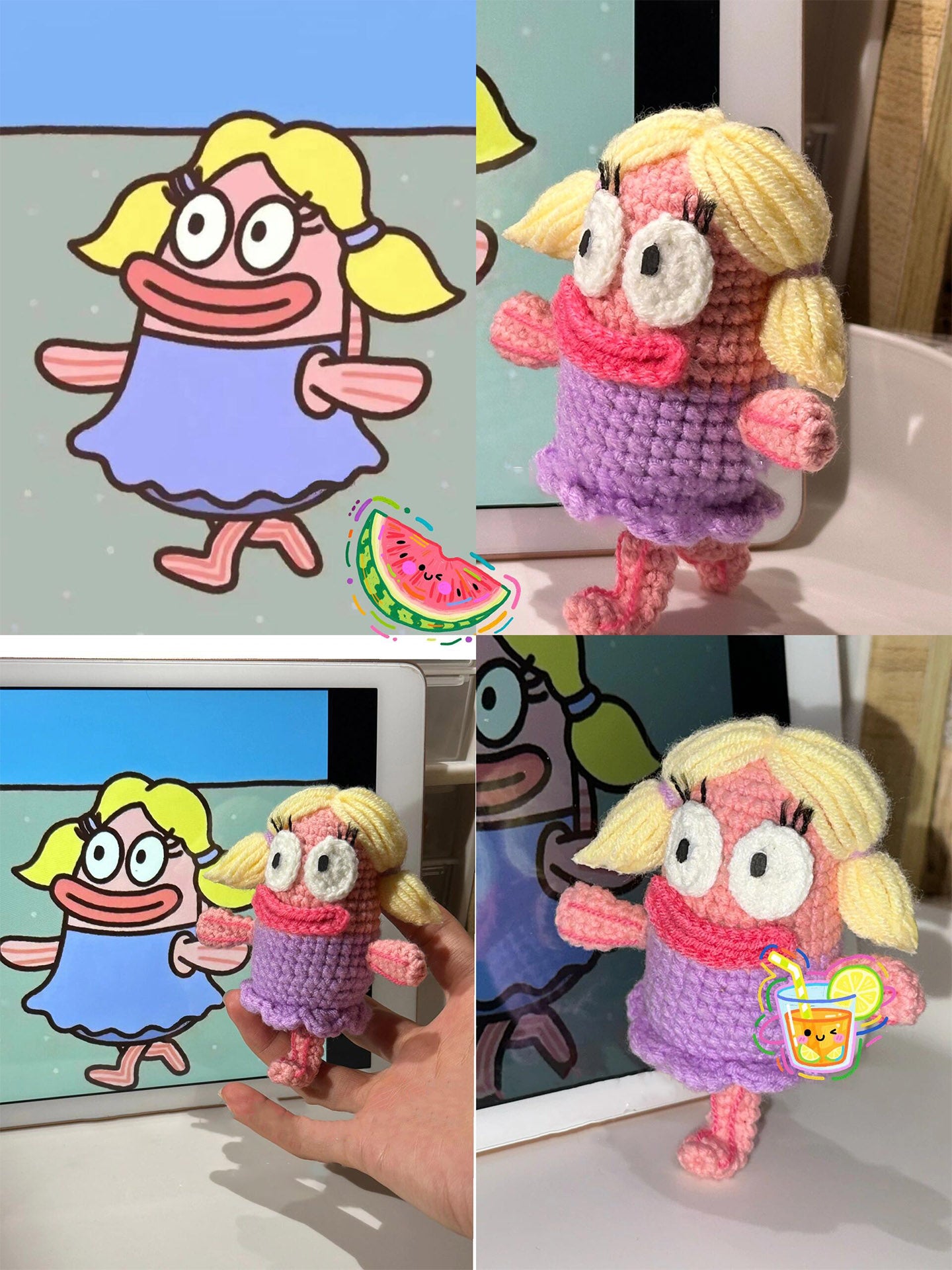 diy crochet fish girl doll kit