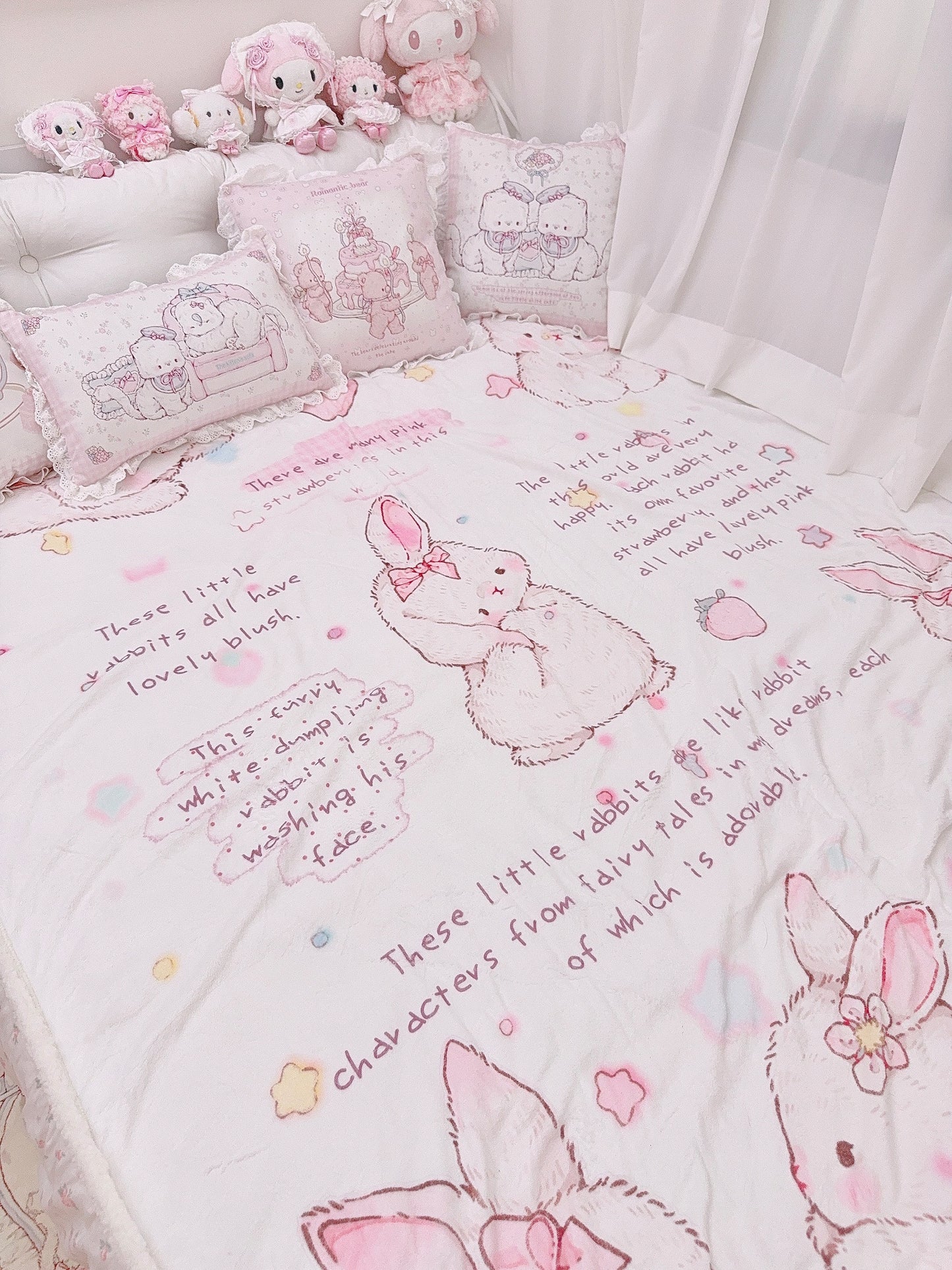kawaii rabbit blanket