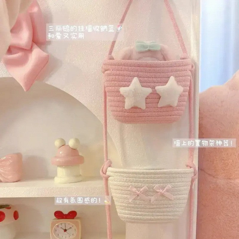 Pink living room bedroom Melody hanging basket